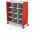 Mooreco Compass Cabinet Maxi H3 With Cubbies Red 51.1in H x 42in W x 19.2in D C3A1C1E1X0